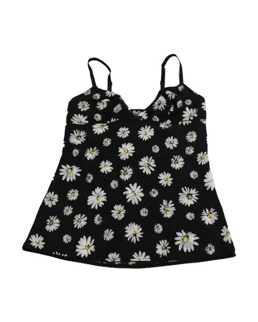 Dolce & Gabbana Black Sleeveless Tops