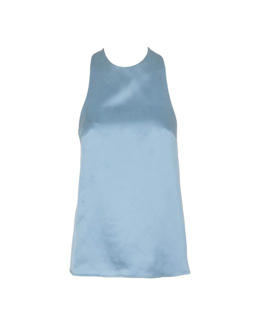 Sleeveless Tops di Loulou de Saison in Blue