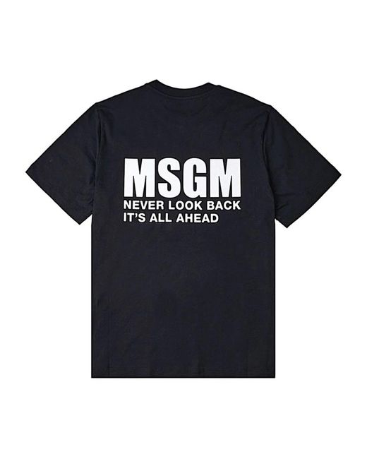 MSGM Blue T-Shirts