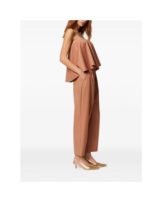 Twinset Brown Tapered Trousers