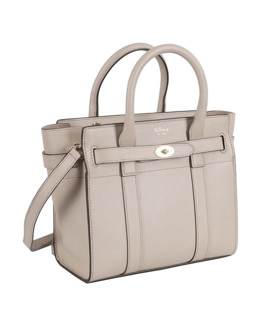 Mulberry Natural Mini Zipped Bayswater Kleine Tasche