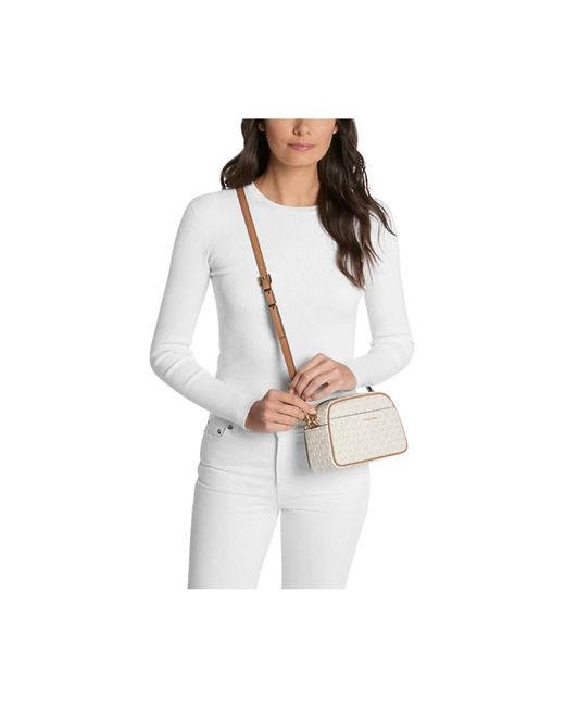 Michael Kors White Cross Body Bags