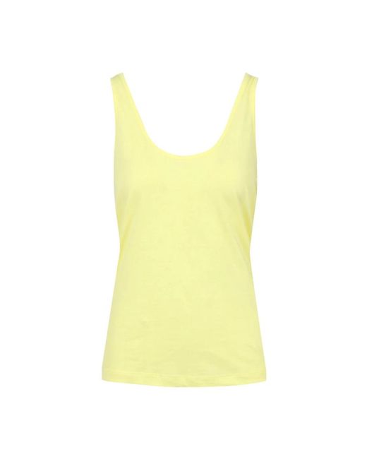 Sleeveless Tops MSGM en coloris Yellow
