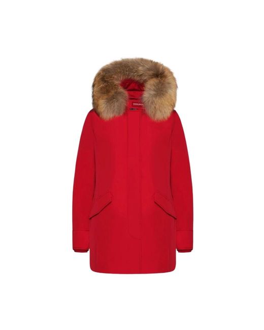 Woolrich Red Winter Jackets