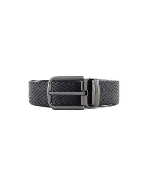 Armani Accessoires ,Blauw ,Leer Accessories in het Black