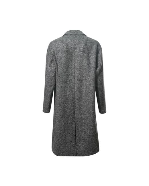 Single-Breasted Coats Herno de hombre de color Gray