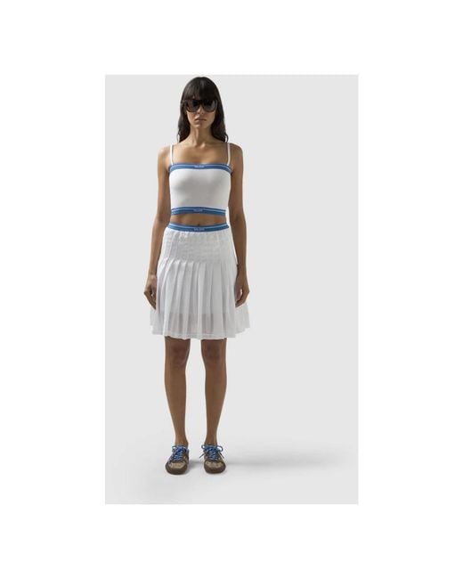 Gcds Rokken ,Wit ,Polyester Plissirok in het White