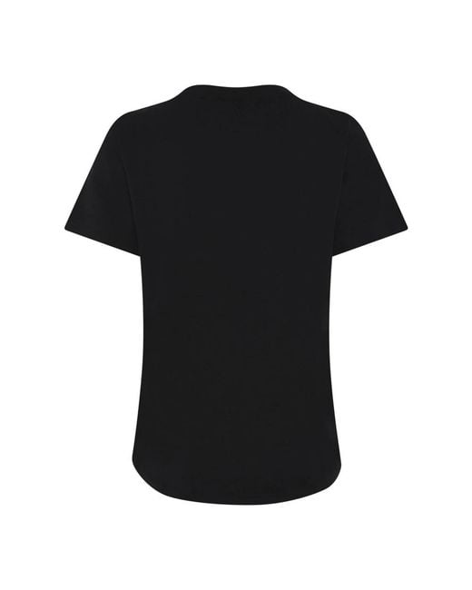 Heartmade Tops ,Zwart ,Katoen Zwart Logo T-Shirt Top in het Black