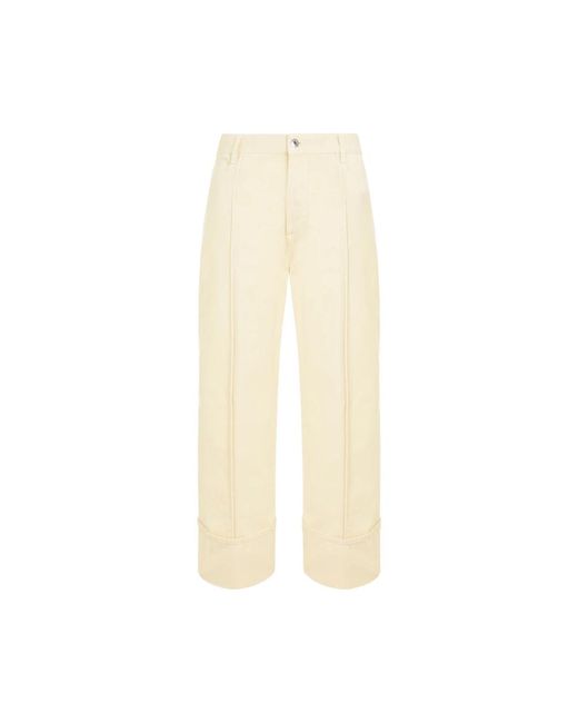 Trousers > wide trousers Bottega Veneta en coloris Natural