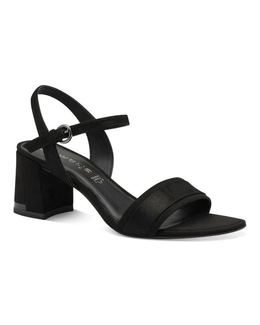 Tamaris Black High Heel Sandals