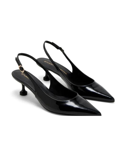 Stuart Weitzman Black Stuartini Slingback 50