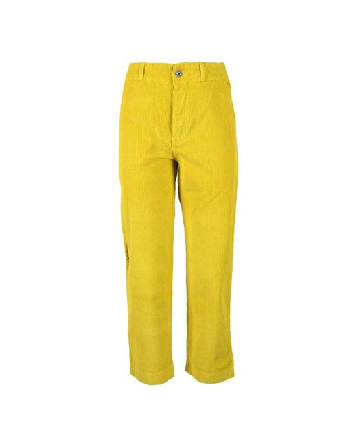 Another Label Straight Trousers in het Yellow