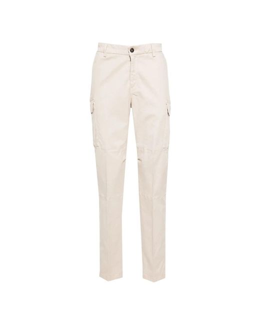 Eleventy Natural Slim-Fit Trousers for men