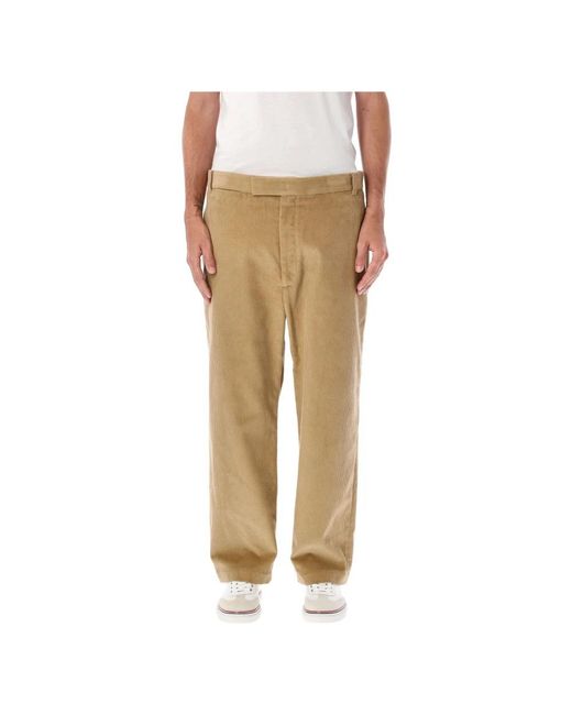 Thom Browne Natural Straight Trousers for men