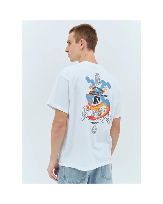 Brain Dead Grafikdruck baumwoll t-shirt in Blue für Herren