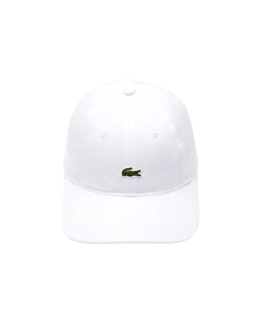Lacoste Accessoires ,Wit ,Small Logo Unstructured Cap in het White