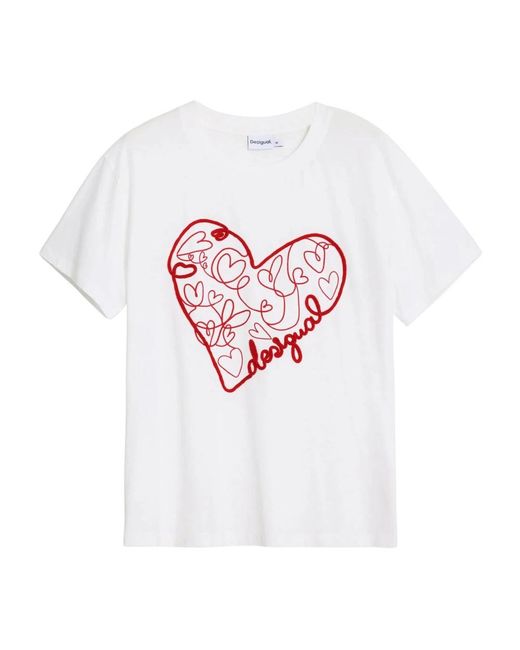 Desigual Tops ,Wit ,Katoen Ts Roma T-Shirt in het White