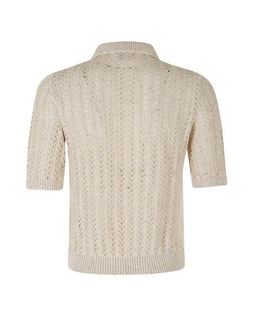 Eleventy Natural Polo Shirts