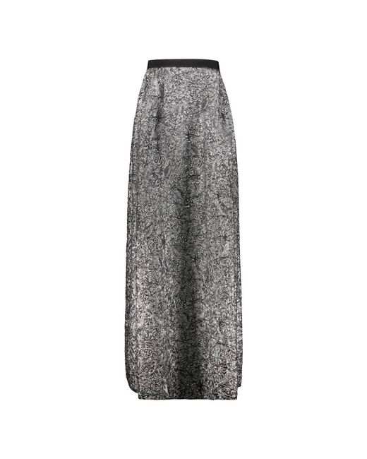 Alberta Ferretti Gray Maxi Skirts