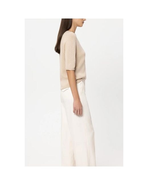 Luisa Cerano Natural Round-Neck Knitwear