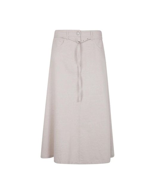 Midi Skirts Seventy de color Gray