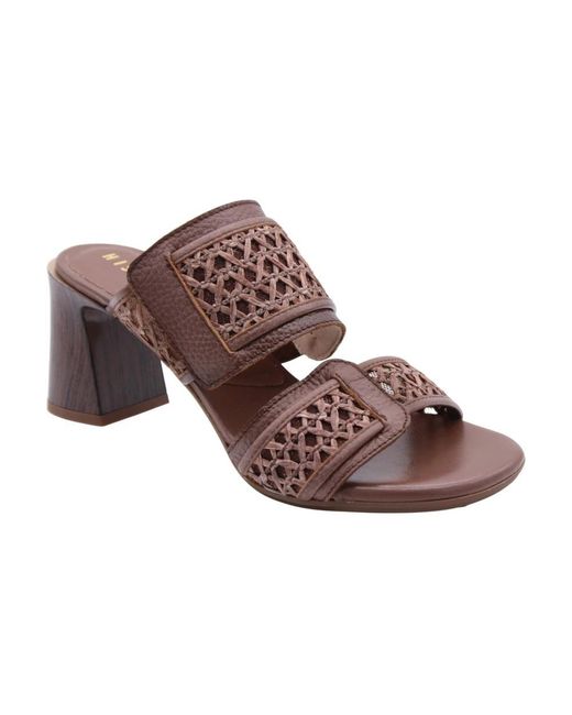 Hispanitas Brown Heeled Mules