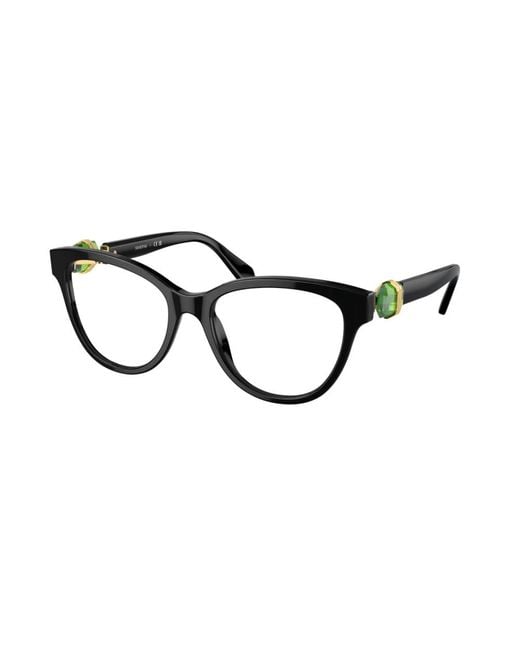 Swarovski Black Sk2004 1001 Optical Frames Acetate Round Normal