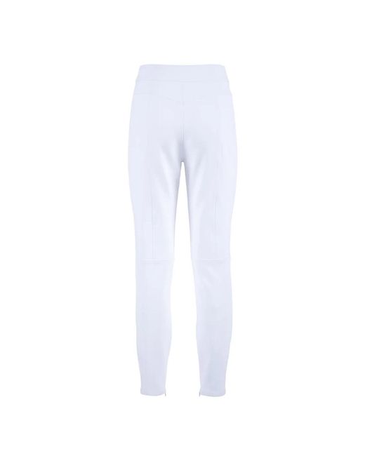 Nenette White Slim-Fit Trousers