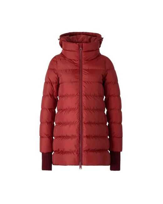 Herno Jassen ,Rood ,Nylon A-Shape Jas in het Red