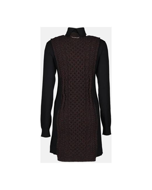 Fendi Kleedjes ,Paars ,Wol Paarse En Gele Coltrui Trui in het Black