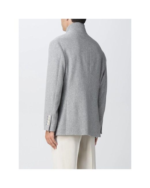 Double-Breasted Coats Brunello Cucinelli de hombre de color Gray