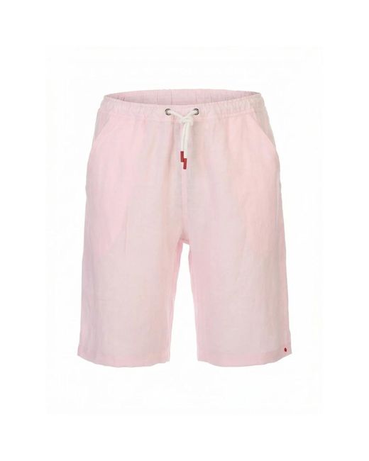 Kiton Pink Casual Shorts for men