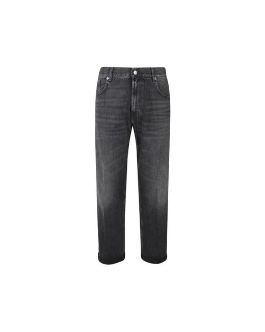Dondup Gray Straight Fit Jeans for men