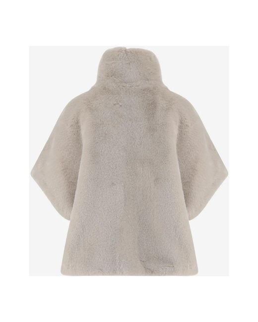 Pinko Gray Faux Fur & Shearling Jackets