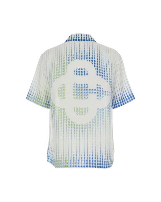 Casablanca Blue Short Sleeve Shirts for men