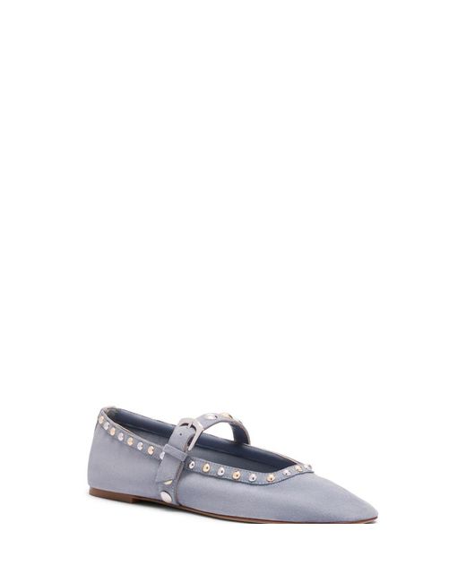 Stuart Weitzman Blue Ballerina Shoes