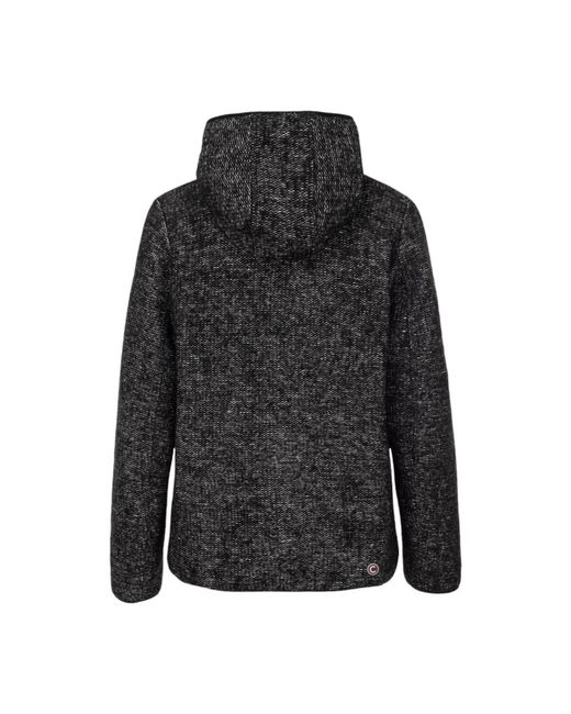 Colmar Hoodies & Sweatvesten ,Zwart ,Wol Zwarte Wollen Blend Hoodie Aw 23 in het Black voor heren