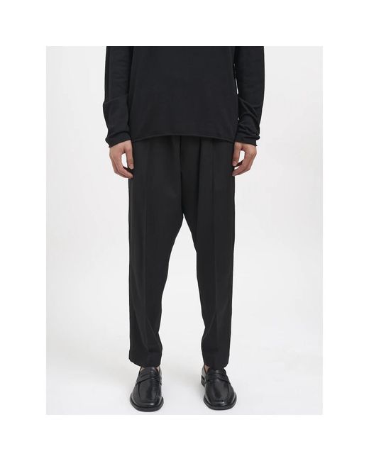 Isabel Benenato Black Slim-Fit Trousers for men