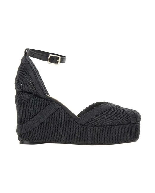 Castaner Black Wedges