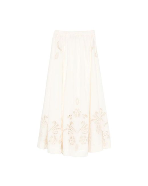 Forte_forte White Midi Skirts