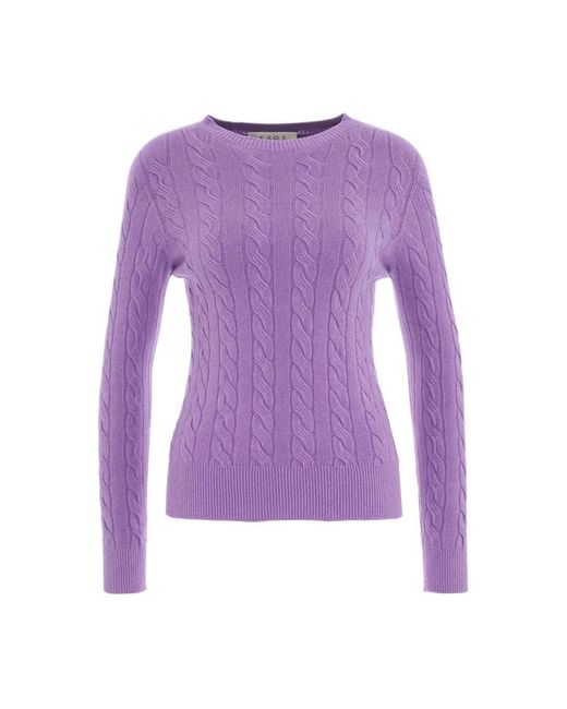 Knitwear > round-neck knitwear Kaos en coloris Purple