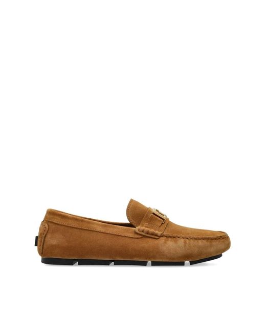 Loafers Versace de hombre de color Brown
