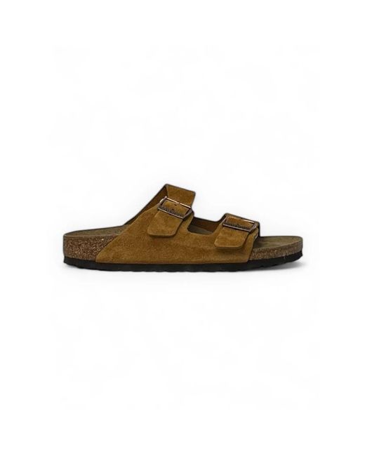 Birkenstock Brown Sliders for men