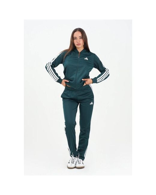 Adidas Groene 3-Stripes Essentials Jumpsuit in het Blue
