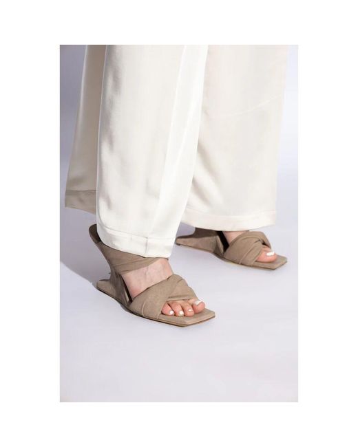 Heeled Mules di Rick Owens in Brown