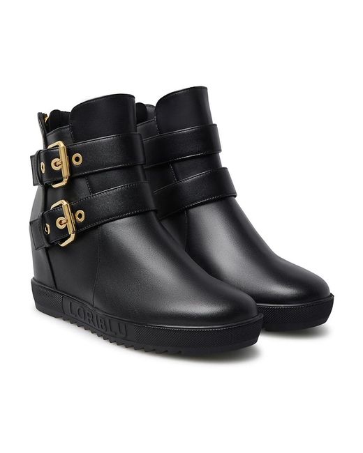 Loriblu Black Inner Platform Sneakers