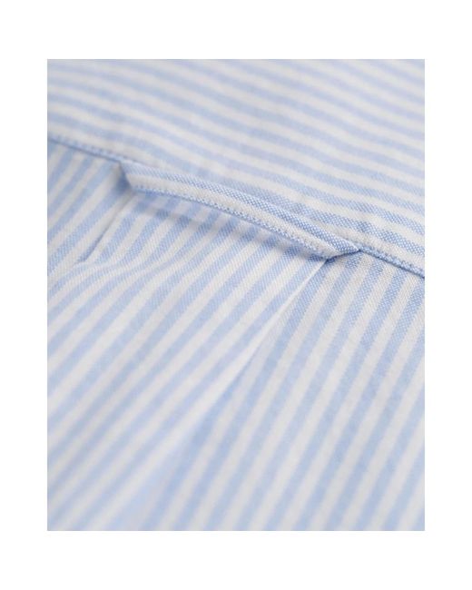 Gant Reg oxford banker stripe hemd - hellblau in Blue für Herren