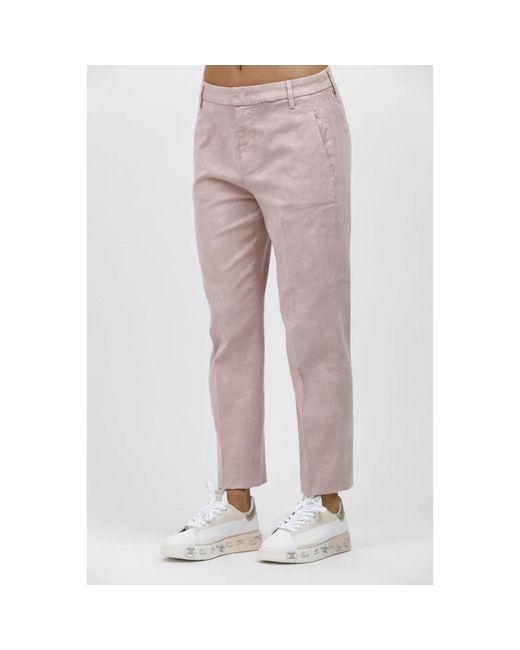 Dondup Pink Tapered Trousers