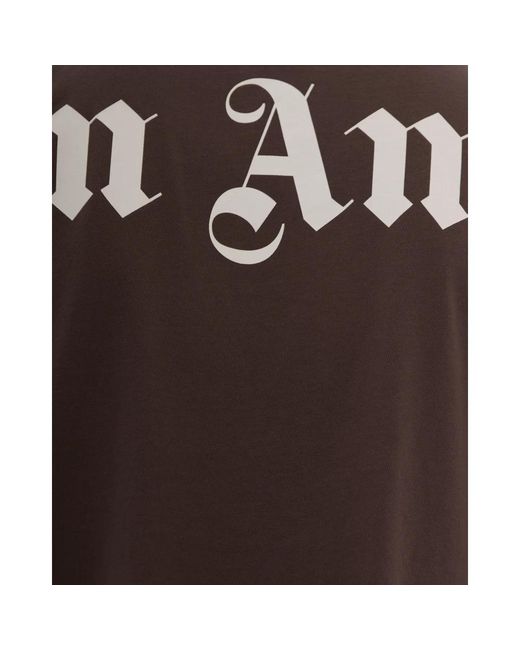 Palm Angels Brown T-Shirts for men