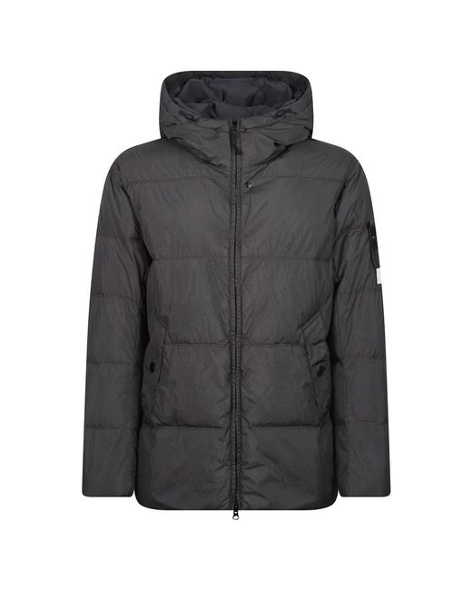 Stone Island Gray Winter Jackets for men